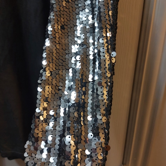 I.N.C International Concept Ladies Gray Silver Sequin Longsleeve Blouse Size XXL - Picture 5 of 11